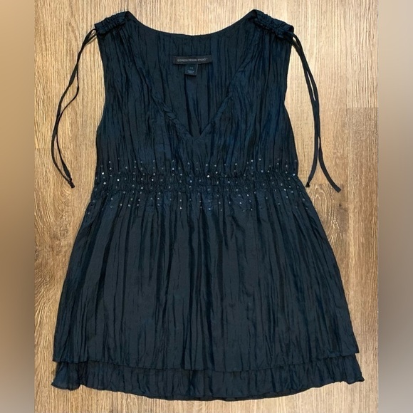 Express Tops - Excellent Condition, Express, Vintage 90s/Y2K, 100% Silk Sequin Waist Top, Sz XS